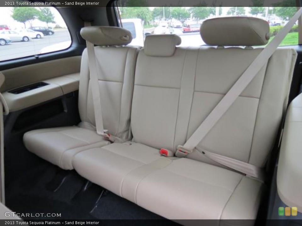 Sand Beige Interior Rear Seat for the 2013 Toyota Sequoia Platinum #80718956