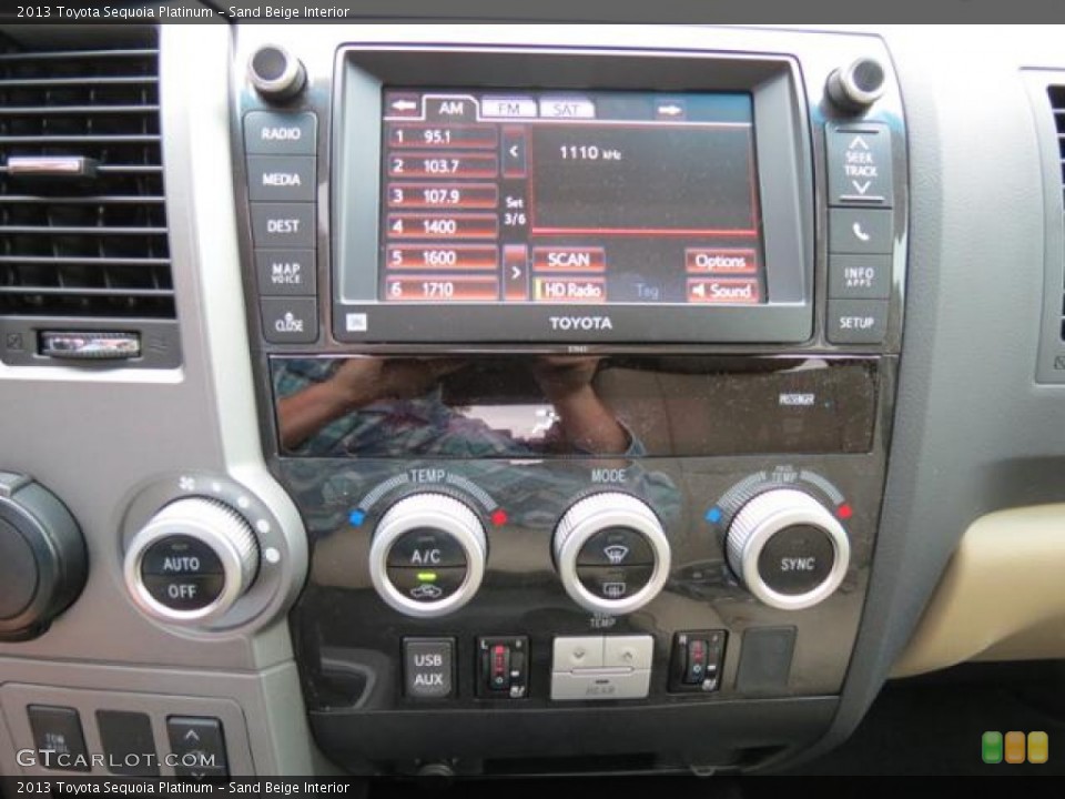 Sand Beige Interior Controls for the 2013 Toyota Sequoia Platinum #80719079