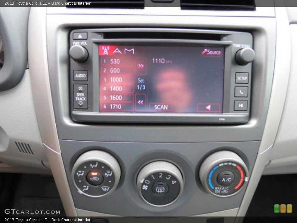 Dark Charcoal Interior Controls for the 2013 Toyota Corolla LE #80719739