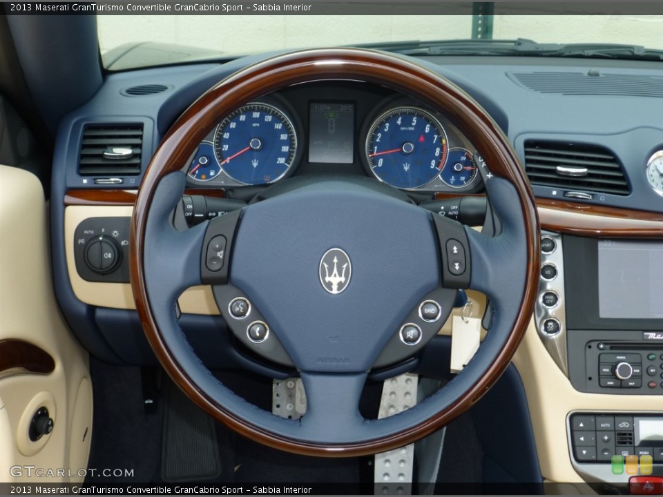 Sabbia Interior Steering Wheel for the 2013 Maserati GranTurismo Convertible GranCabrio Sport #80719829