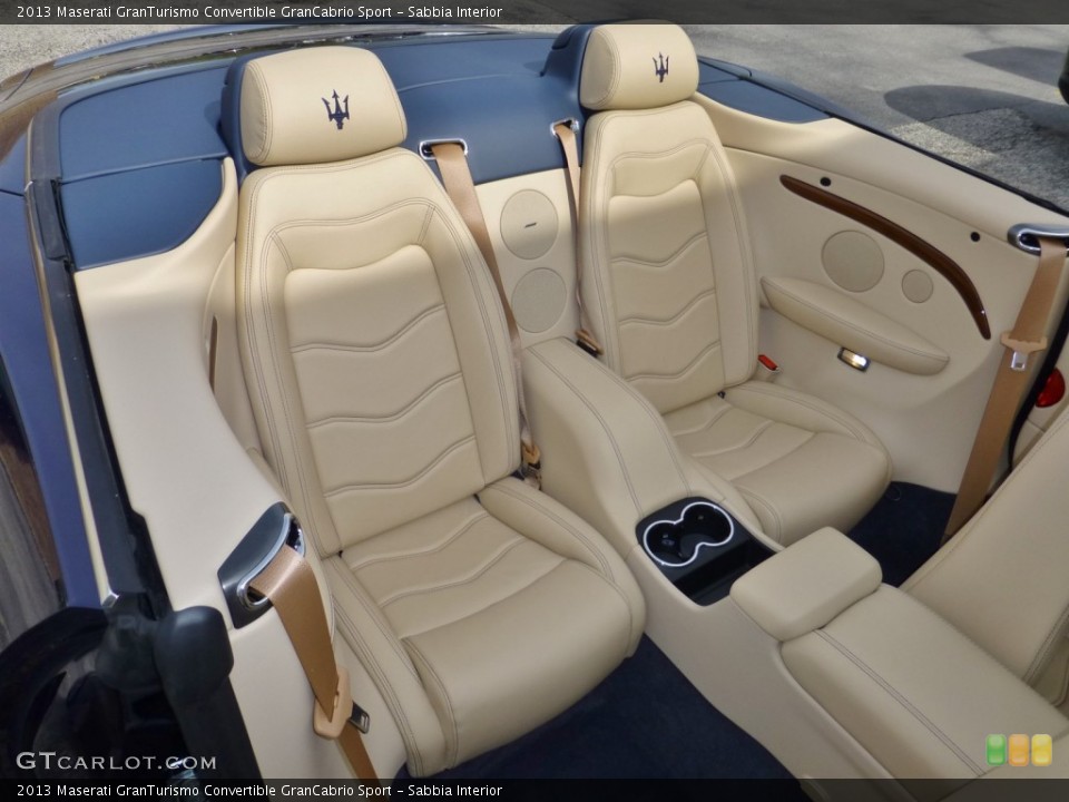 Sabbia Interior Rear Seat for the 2013 Maserati GranTurismo Convertible GranCabrio Sport #80719945