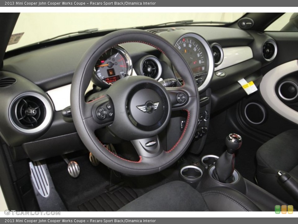 Recaro Sport Black/Dinamica Interior Steering Wheel for the 2013 Mini Cooper John Cooper Works Coupe #80721053