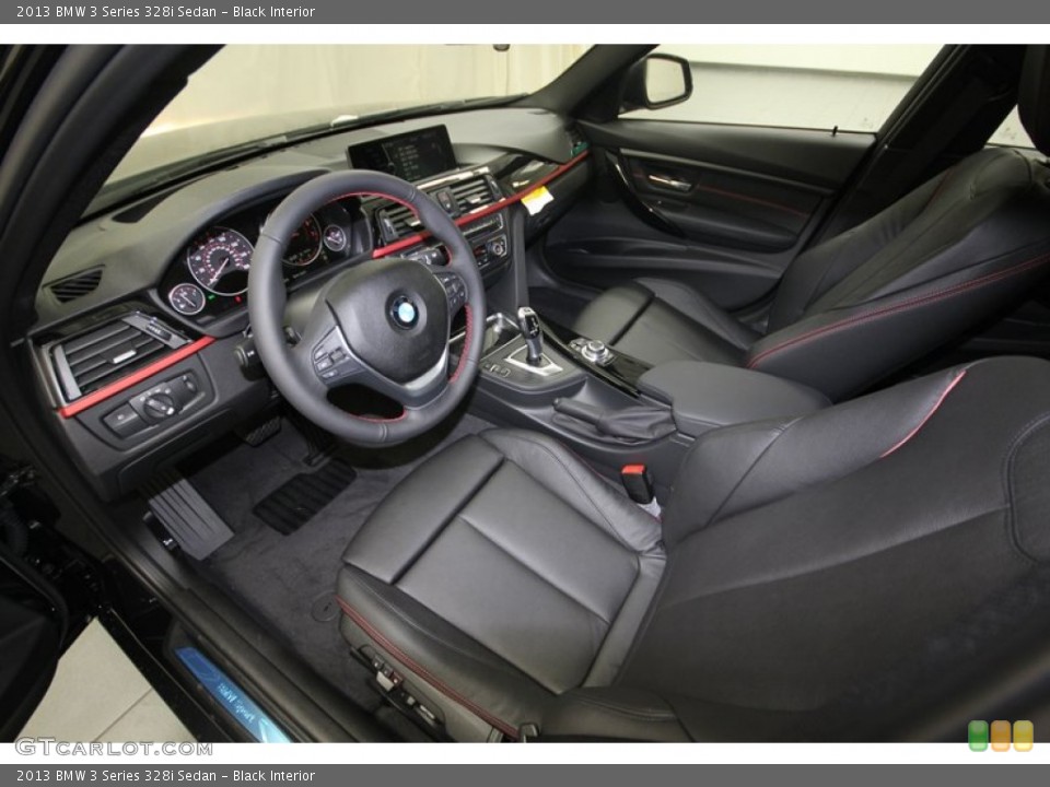 Black Interior Prime Interior for the 2013 BMW 3 Series 328i Sedan #80721617