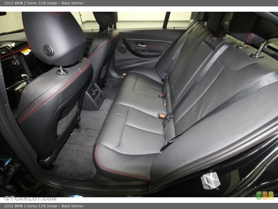Black Interior Rear Seat for the 2013 BMW 3 Series 328i Sedan #80721620
