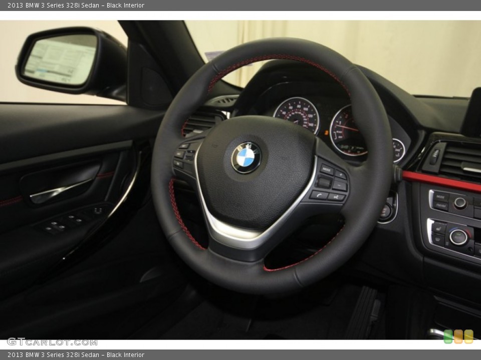 Black Interior Steering Wheel for the 2013 BMW 3 Series 328i Sedan #80721674