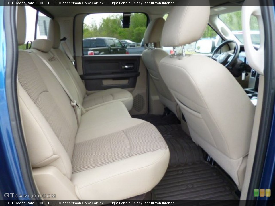 Light Pebble Beige/Bark Brown Interior Rear Seat for the 2011 Dodge Ram 3500 HD SLT Outdoorsman Crew Cab 4x4 #80724357