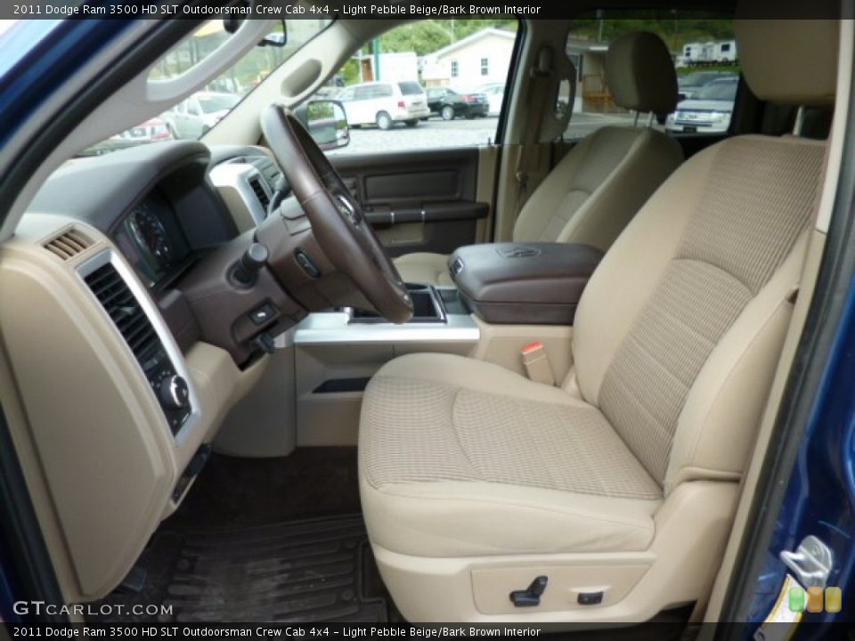 Light Pebble Beige/Bark Brown Interior Front Seat for the 2011 Dodge Ram 3500 HD SLT Outdoorsman Crew Cab 4x4 #80724378