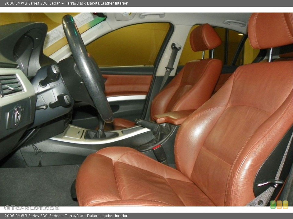 Terra/Black Dakota Leather Interior Photo for the 2006 BMW 3 Series 330i Sedan #80724391