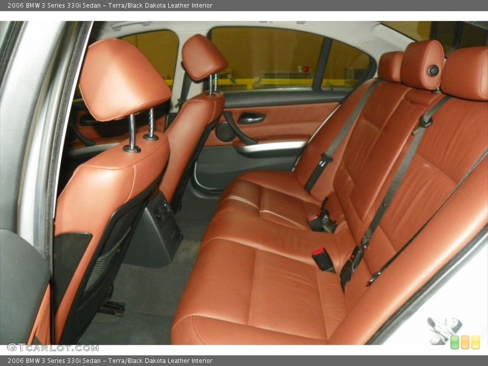 Terra/Black Dakota Leather Interior Rear Seat for the 2006 BMW 3 Series 330i Sedan #80724411