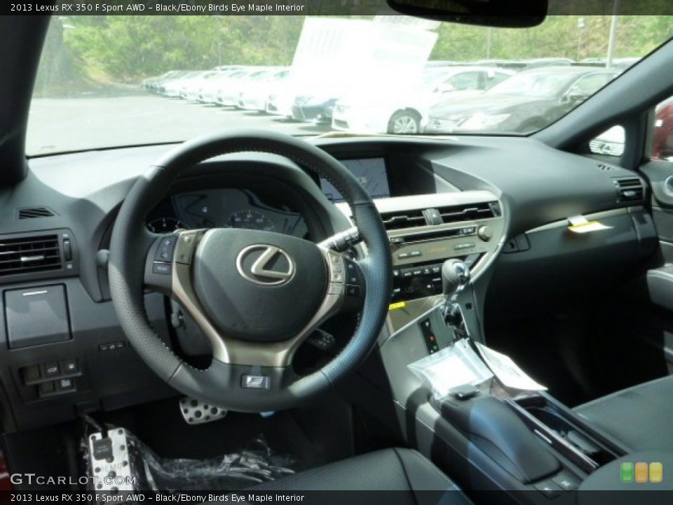 Black/Ebony Birds Eye Maple Interior Dashboard for the 2013 Lexus RX 350 F Sport AWD #80727600