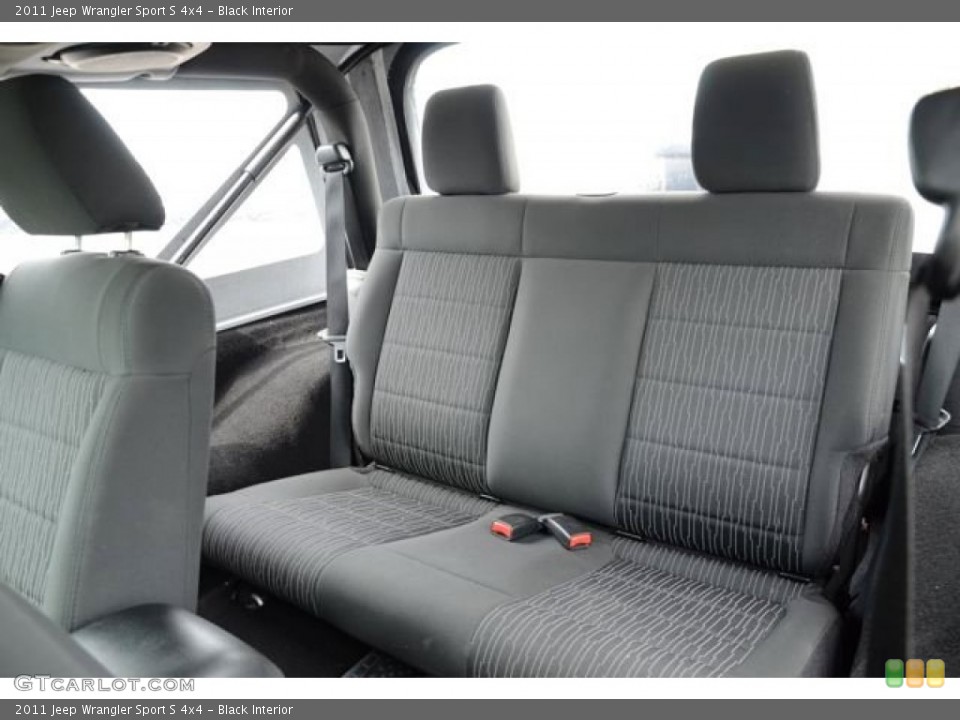 Black Interior Rear Seat for the 2011 Jeep Wrangler Sport S 4x4 #80729988