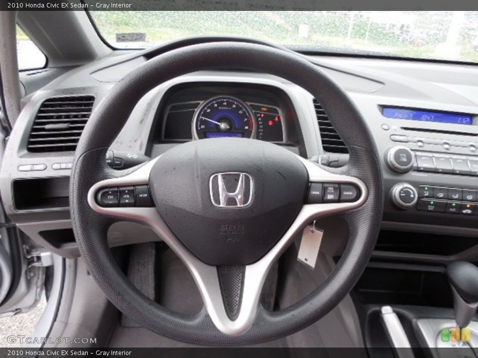 Gray Interior Steering Wheel for the 2010 Honda Civic EX Sedan #80733443