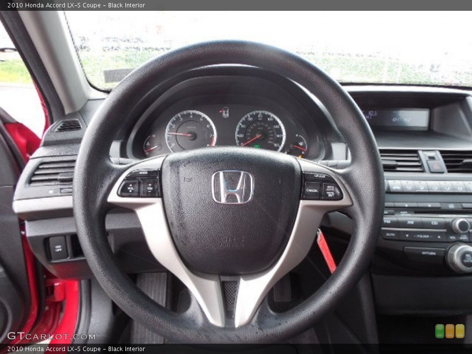 Black Interior Steering Wheel for the 2010 Honda Accord LX-S Coupe #80733903
