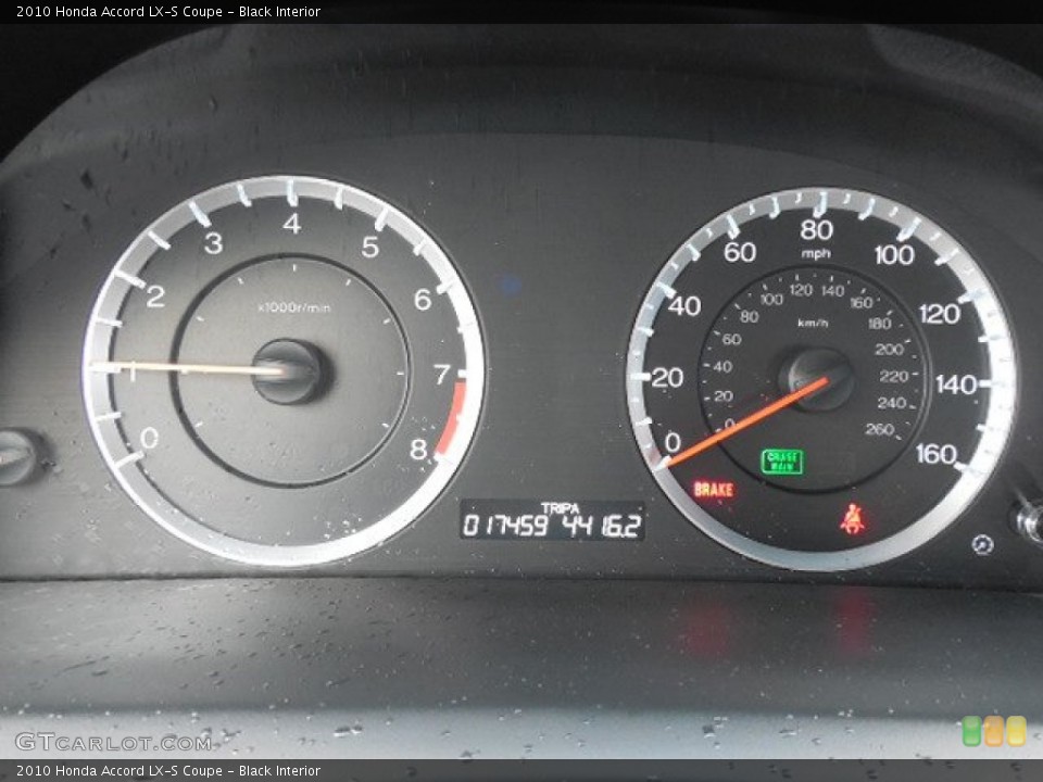 Black Interior Gauges for the 2010 Honda Accord LX-S Coupe #80734139