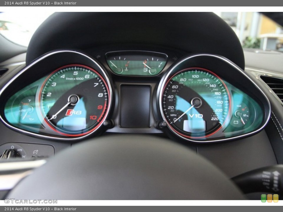 Black Interior Gauges for the 2014 Audi R8 Spyder V10 #80735273