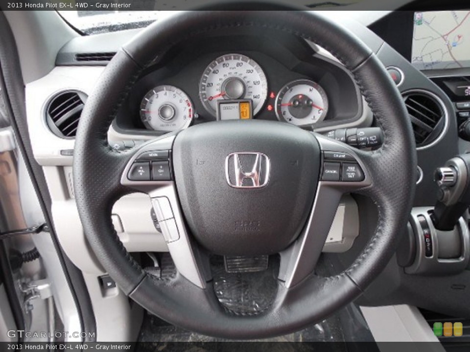 Gray Interior Steering Wheel for the 2013 Honda Pilot EX-L 4WD #80735823