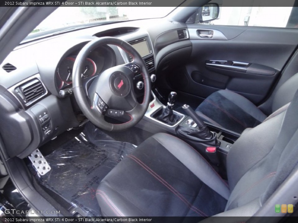 STi Black Alcantara/Carbon Black 2012 Subaru Impreza Interiors