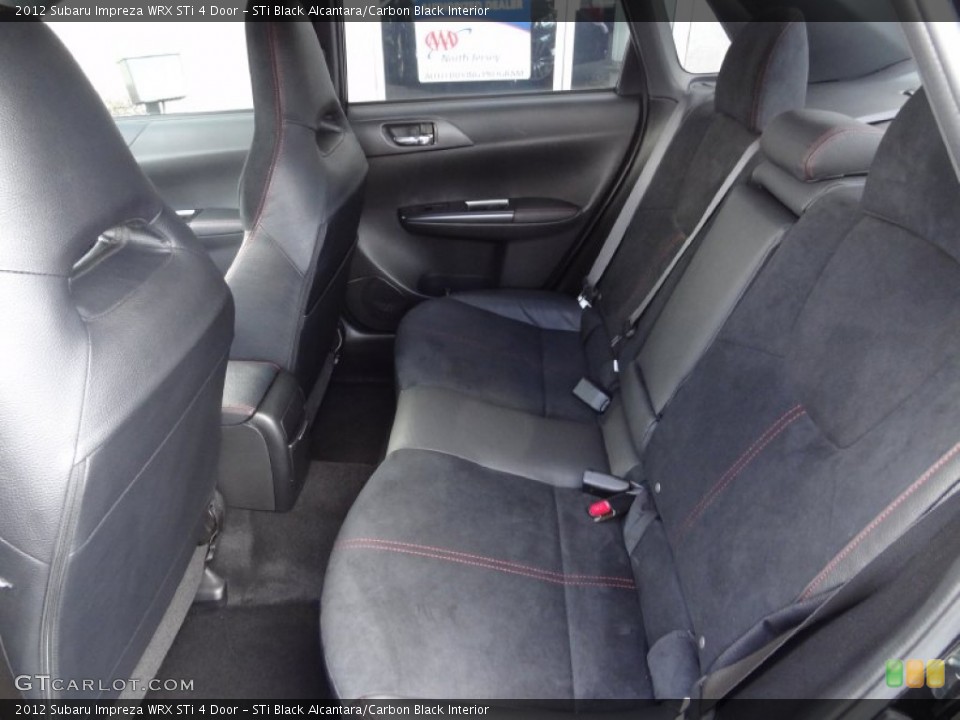 STi Black Alcantara/Carbon Black Interior Rear Seat for the 2012 Subaru Impreza WRX STi 4 Door #80738376