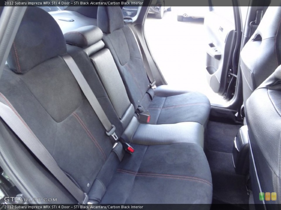 STi Black Alcantara/Carbon Black Interior Rear Seat for the 2012 Subaru Impreza WRX STi 4 Door #80738625