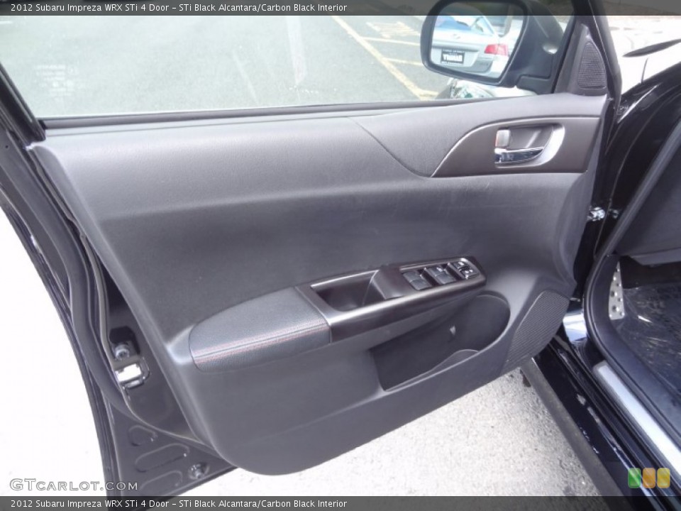 STi Black Alcantara/Carbon Black Interior Door Panel for the 2012 Subaru Impreza WRX STi 4 Door #80738703