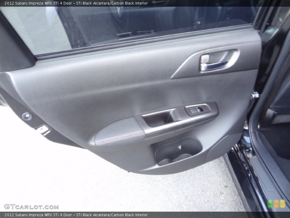 STi Black Alcantara/Carbon Black Interior Door Panel for the 2012 Subaru Impreza WRX STi 4 Door #80738726