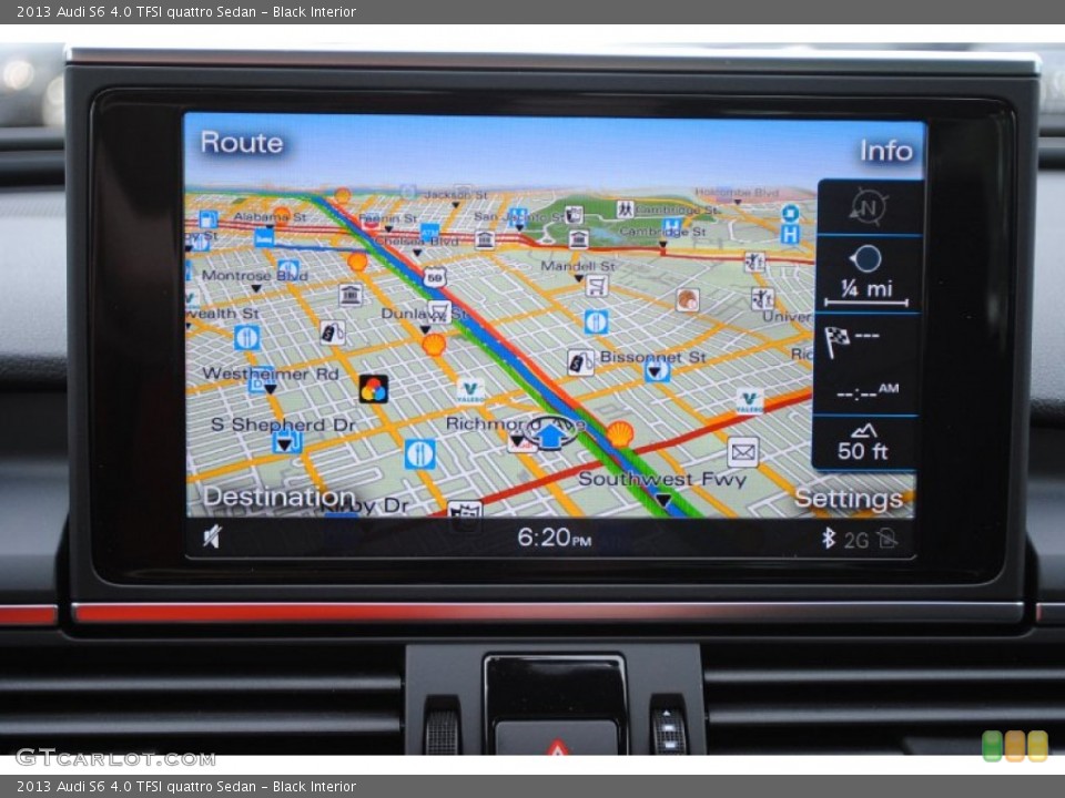 Black Interior Navigation for the 2013 Audi S6 4.0 TFSI quattro Sedan #80739060