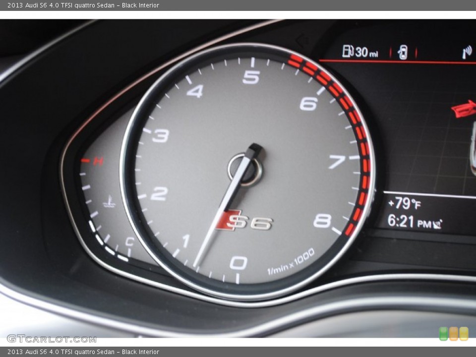 Black Interior Gauges for the 2013 Audi S6 4.0 TFSI quattro Sedan #80739237