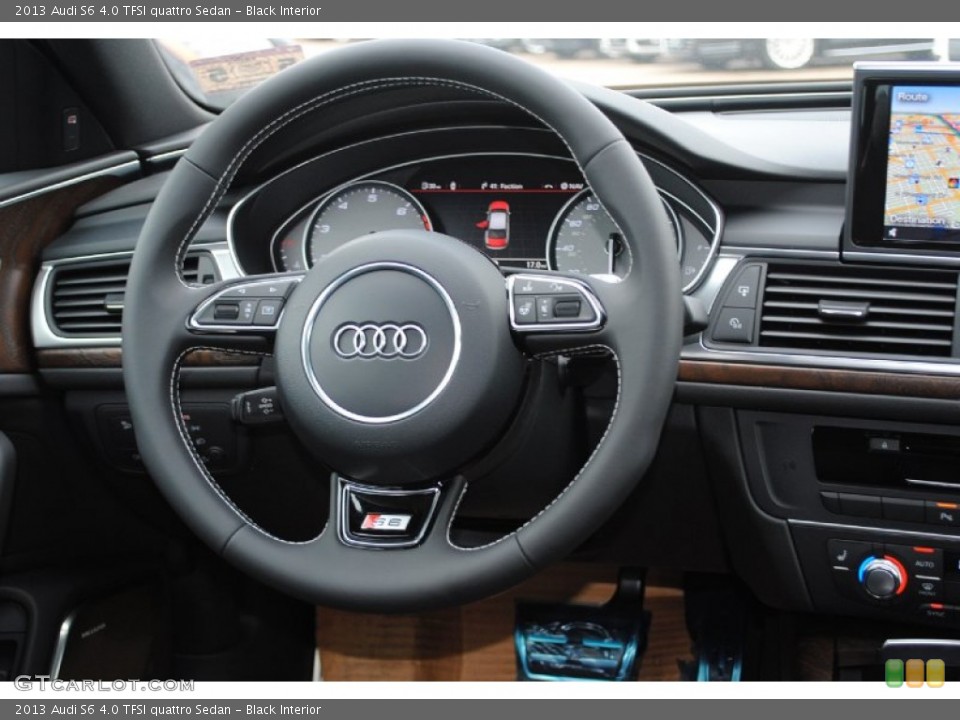 Black Interior Steering Wheel for the 2013 Audi S6 4.0 TFSI quattro Sedan #80739559