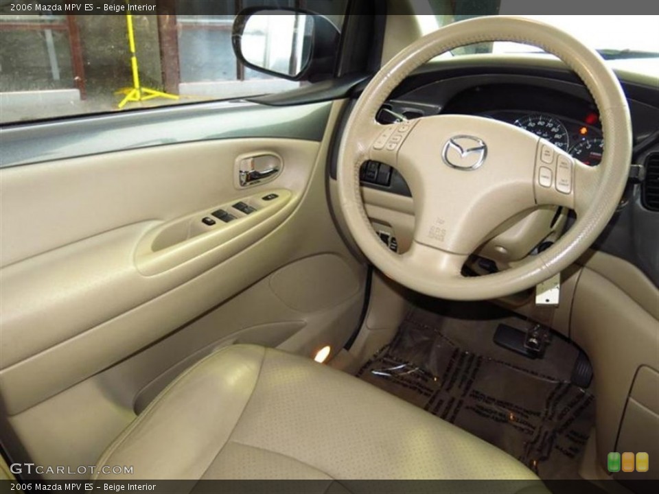 Beige Interior Steering Wheel for the 2006 Mazda MPV ES #80742429