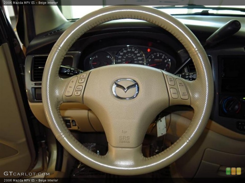 Beige Interior Steering Wheel for the 2006 Mazda MPV ES #80742837