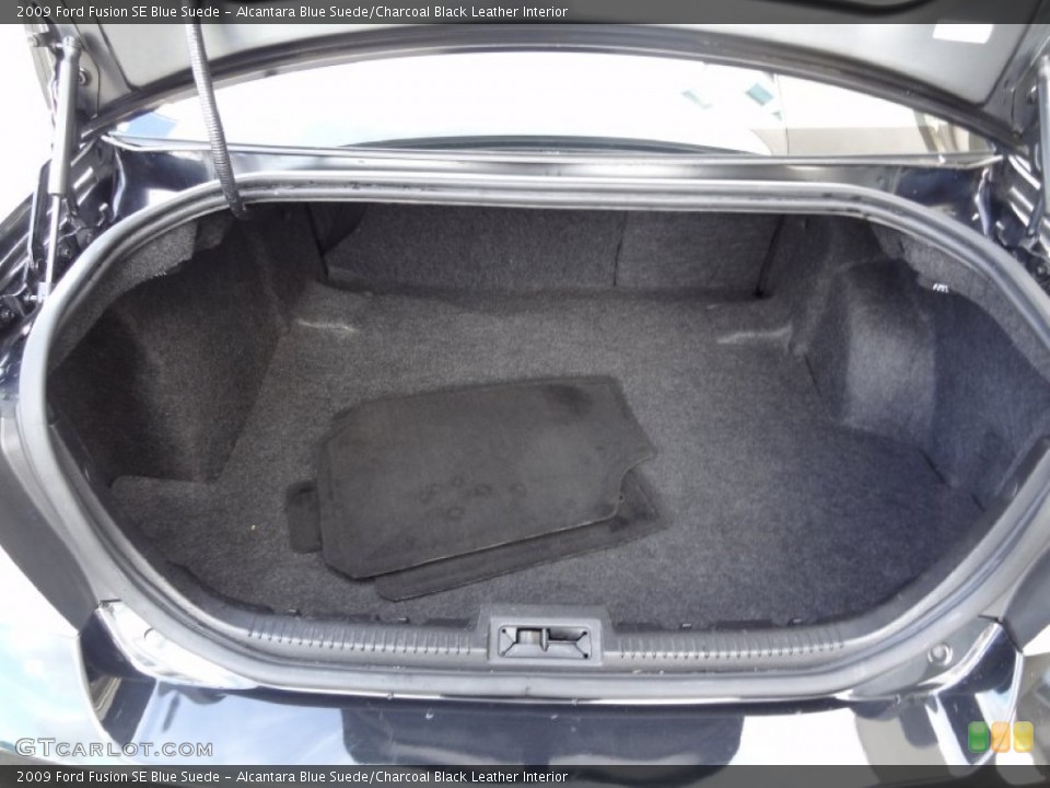 Alcantara Blue Suede/Charcoal Black Leather Interior Trunk for the 2009 Ford Fusion SE Blue Suede #80743519