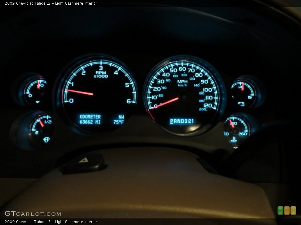 Light Cashmere Interior Gauges for the 2009 Chevrolet Tahoe LS #80743696