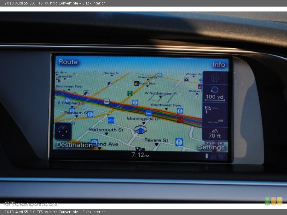 Black Interior Navigation for the 2013 Audi S5 3.0 TFSI quattro Convertible #80744655