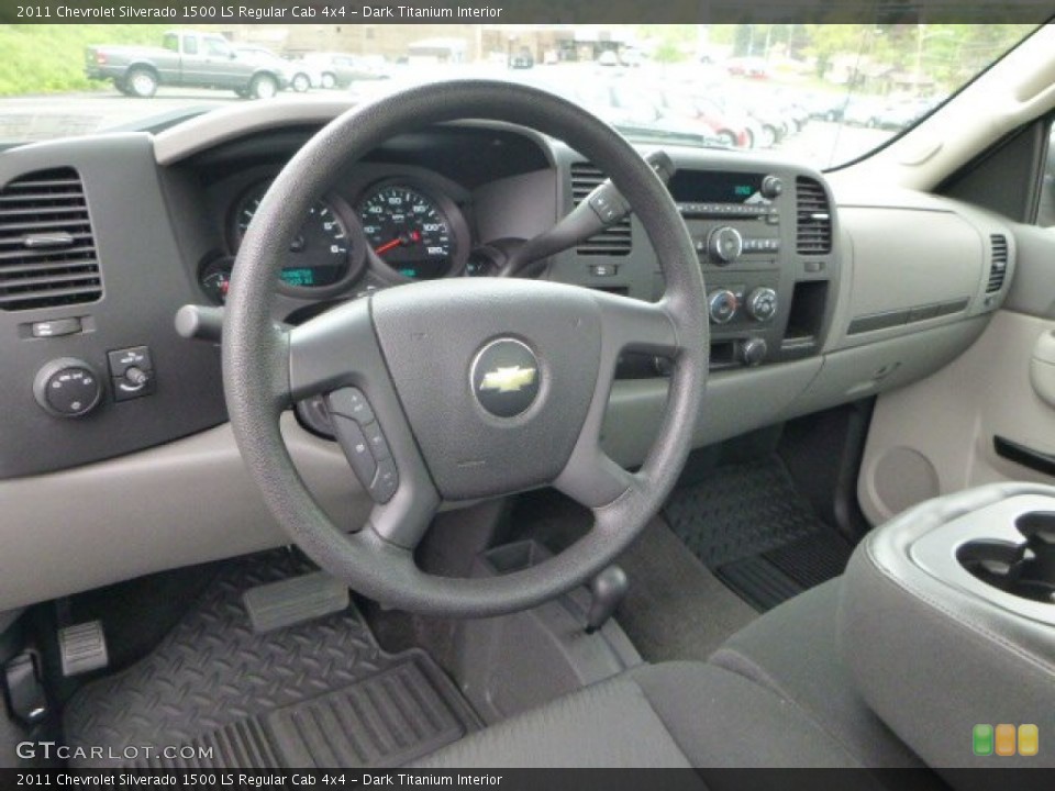 Dark Titanium Interior Dashboard for the 2011 Chevrolet Silverado 1500 LS Regular Cab 4x4 #80747856