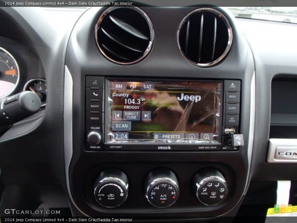 Dark Slate Gray/Saddle Tan Interior Controls for the 2014 Jeep Compass Limited 4x4 #80751282