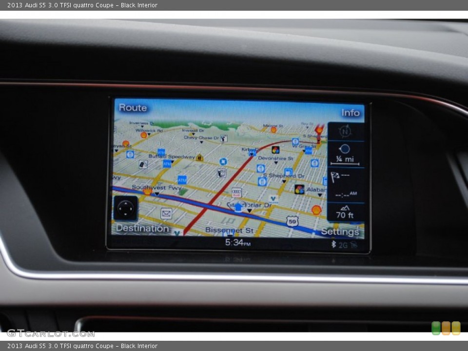 Black Interior Navigation for the 2013 Audi S5 3.0 TFSI quattro Coupe #80752524