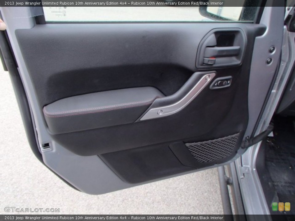 Rubicon 10th Anniversary Edition Red/Black Interior Door Panel for the 2013 Jeep Wrangler Unlimited Rubicon 10th Anniversary Edition 4x4 #80752878
