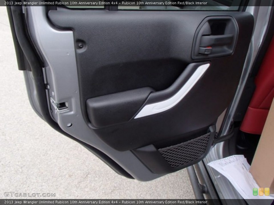 Rubicon 10th Anniversary Edition Red/Black Interior Door Panel for the 2013 Jeep Wrangler Unlimited Rubicon 10th Anniversary Edition 4x4 #80752915