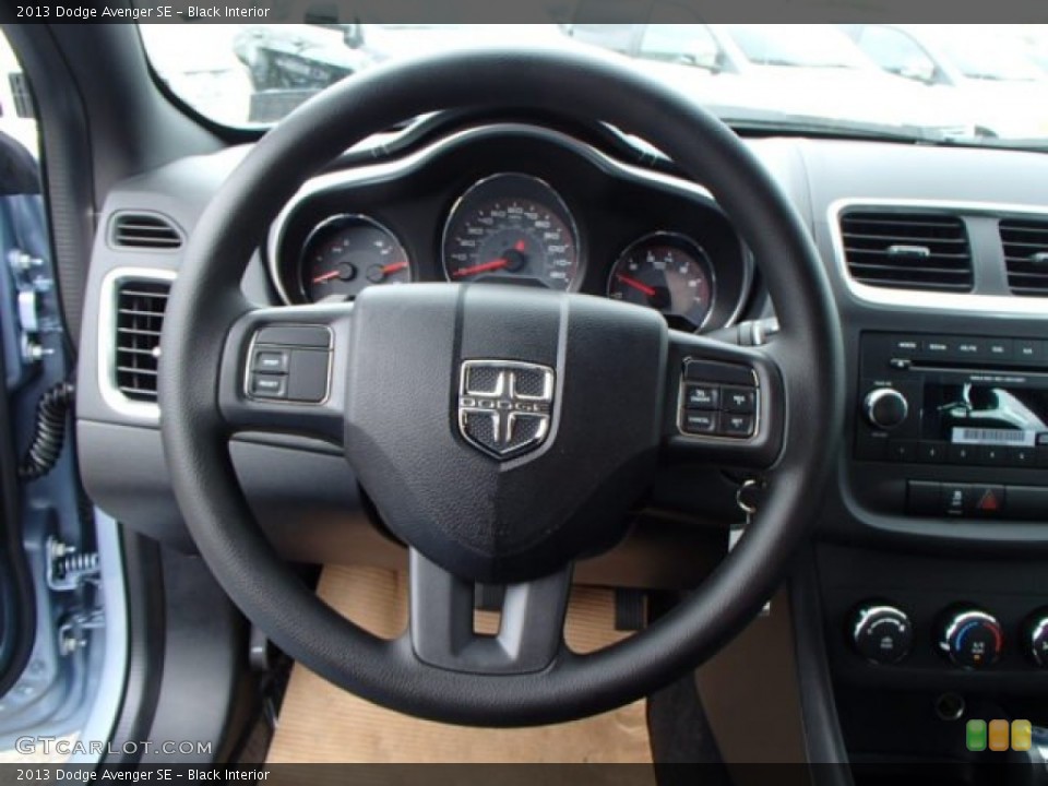 Black Interior Steering Wheel for the 2013 Dodge Avenger SE #80754789