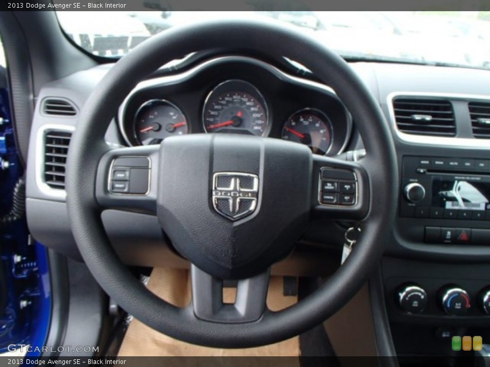Black Interior Steering Wheel for the 2013 Dodge Avenger SE #80760936