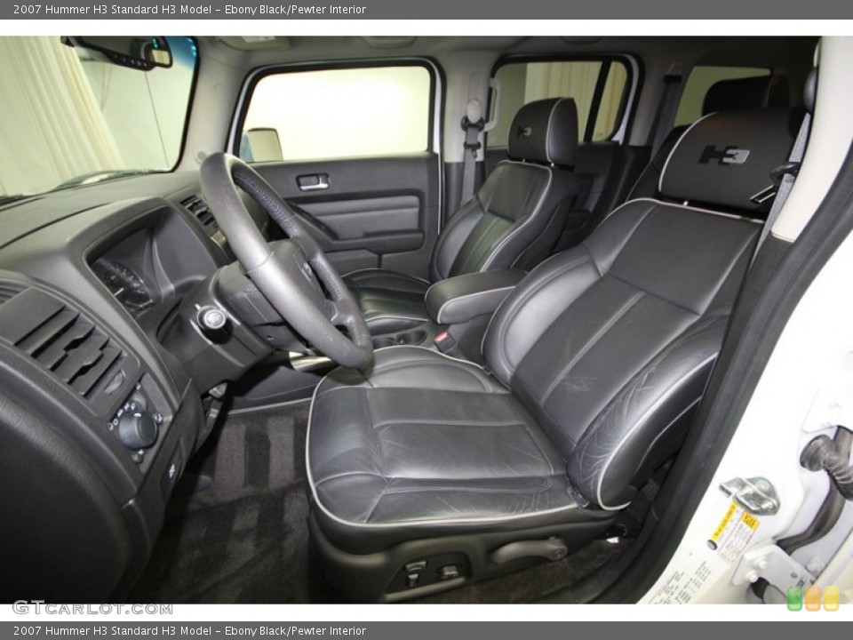 Ebony Black/Pewter Interior Front Seat for the 2007 Hummer H3  #80763468