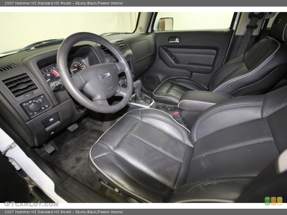 Ebony Black/Pewter 2007 Hummer H3 Interiors