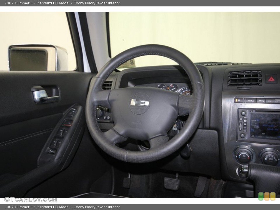 Ebony Black/Pewter Interior Steering Wheel for the 2007 Hummer H3  #80764038