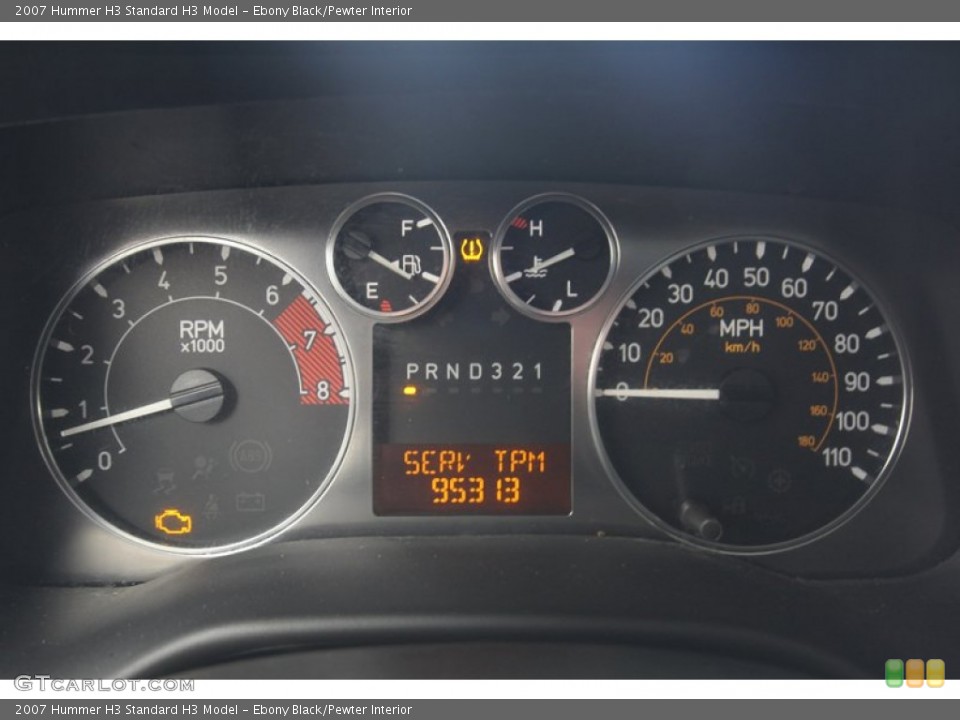 Ebony Black/Pewter Interior Gauges for the 2007 Hummer H3  #80764426