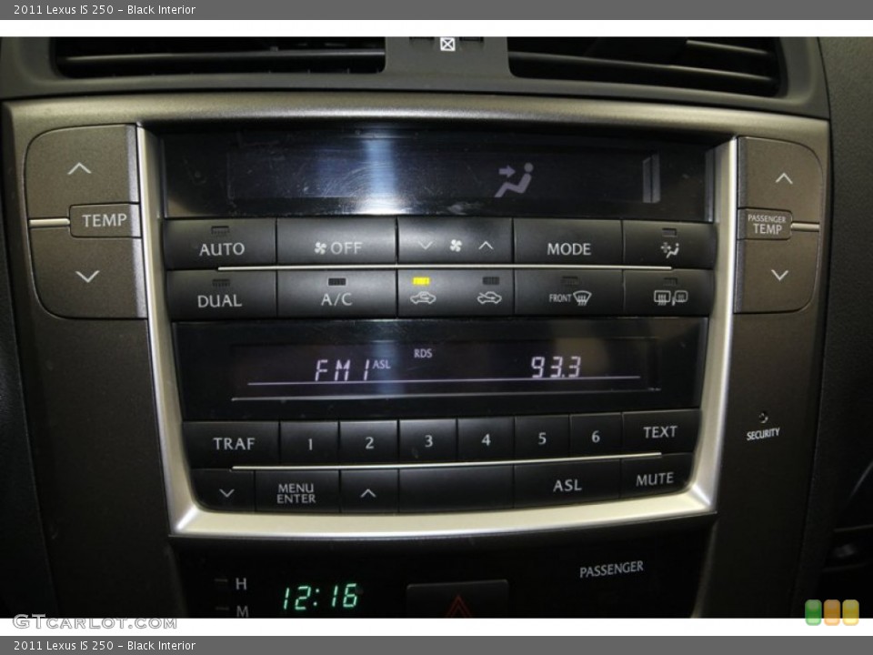 Black Interior Controls for the 2011 Lexus IS 250 #80767007
