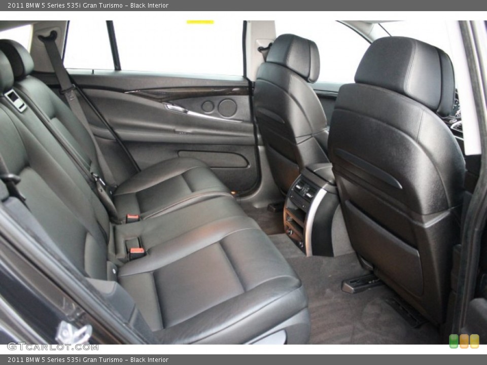Black Interior Rear Seat for the 2011 BMW 5 Series 535i Gran Turismo #80767914