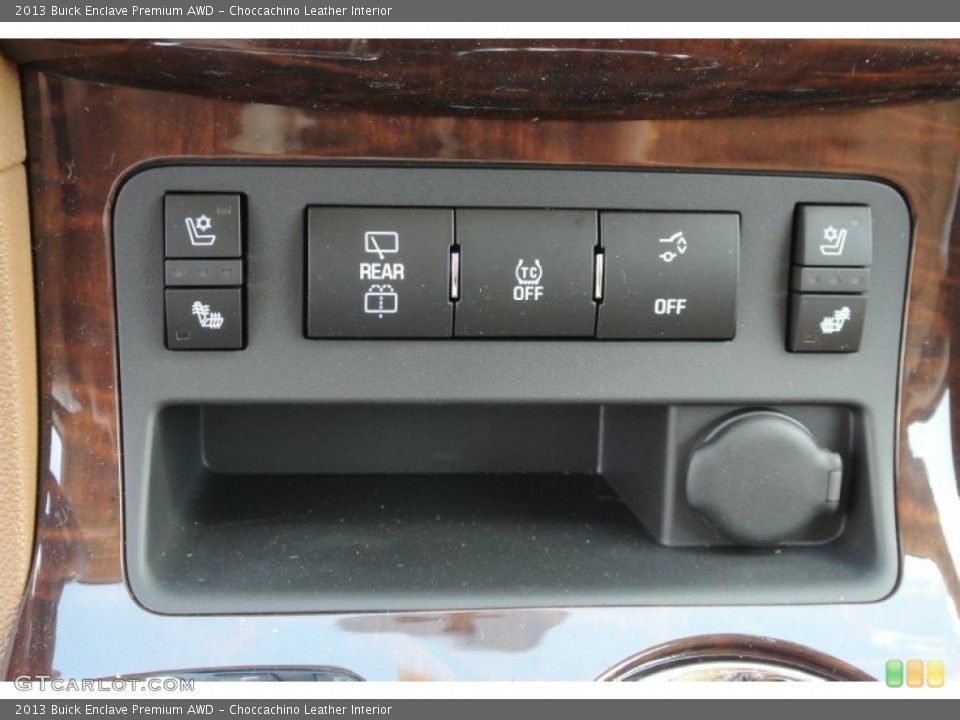 Choccachino Leather Interior Controls for the 2013 Buick Enclave Premium AWD #80769408