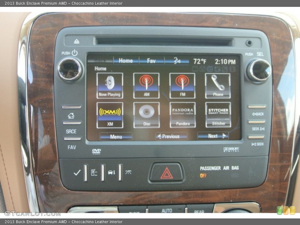 Choccachino Leather Interior Controls for the 2013 Buick Enclave Premium AWD #80769453
