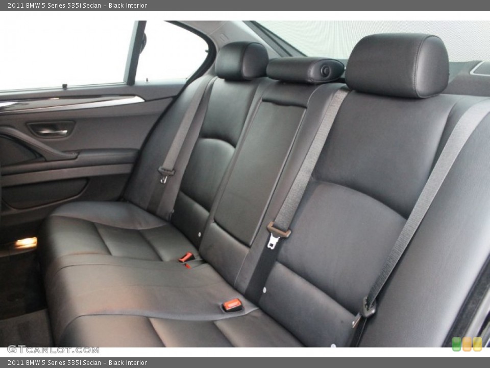 Black Interior Rear Seat for the 2011 BMW 5 Series 535i Sedan #80769813