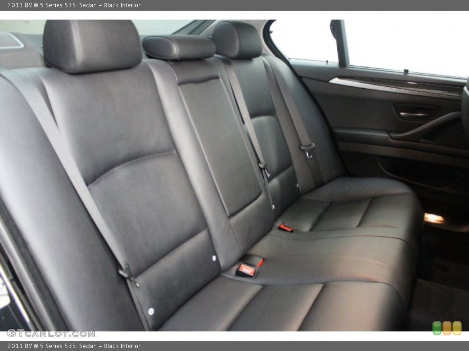 Black Interior Rear Seat for the 2011 BMW 5 Series 535i Sedan #80769828